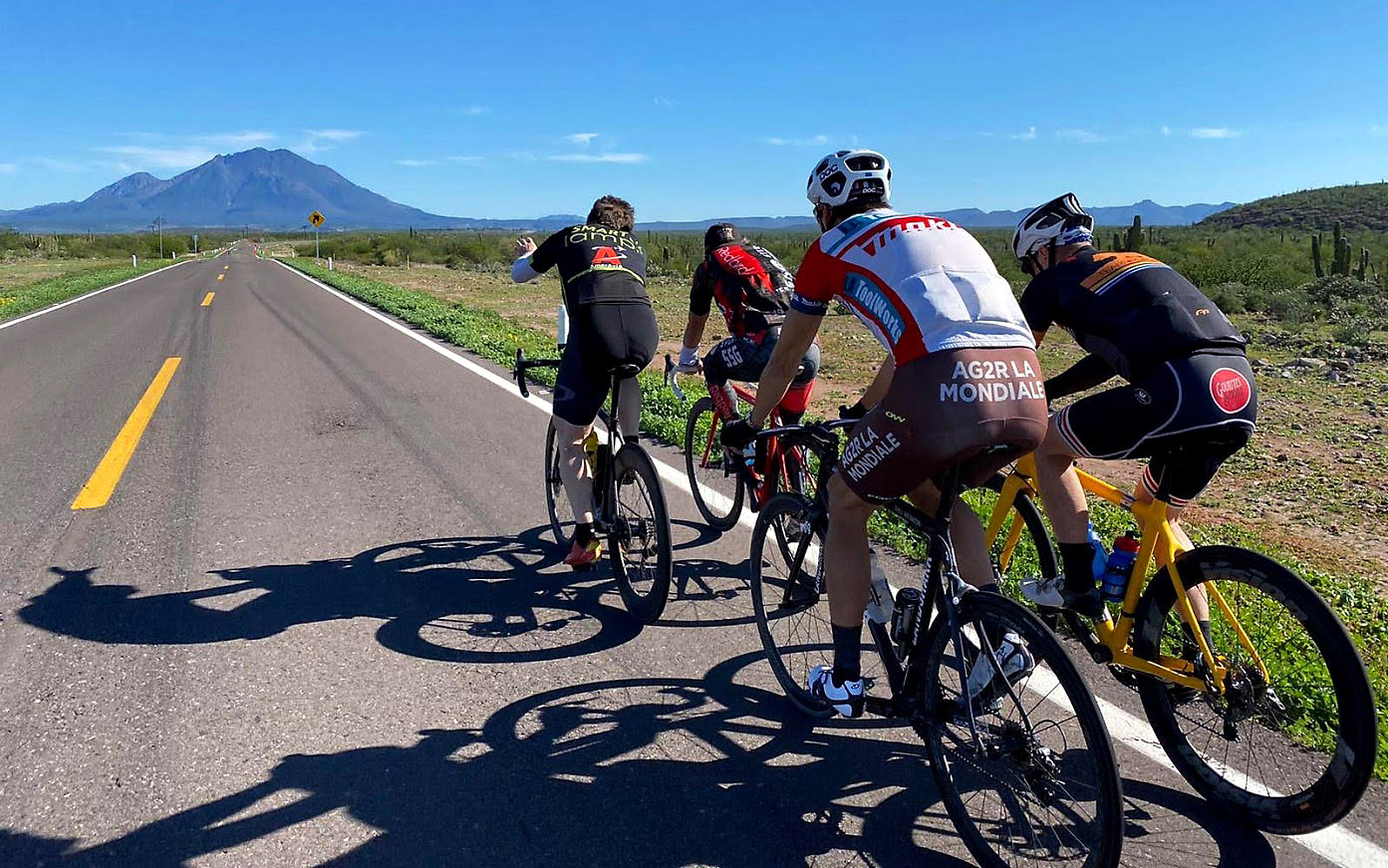 Baja bicycling tour group
